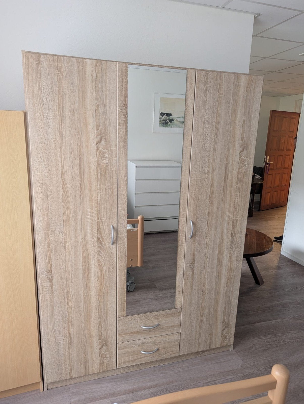 Nette kledingkast hang en leg gedemonteerd kleding kast, Ophalen, Gebruikt, 100 tot 150 cm, Met klep(pen)