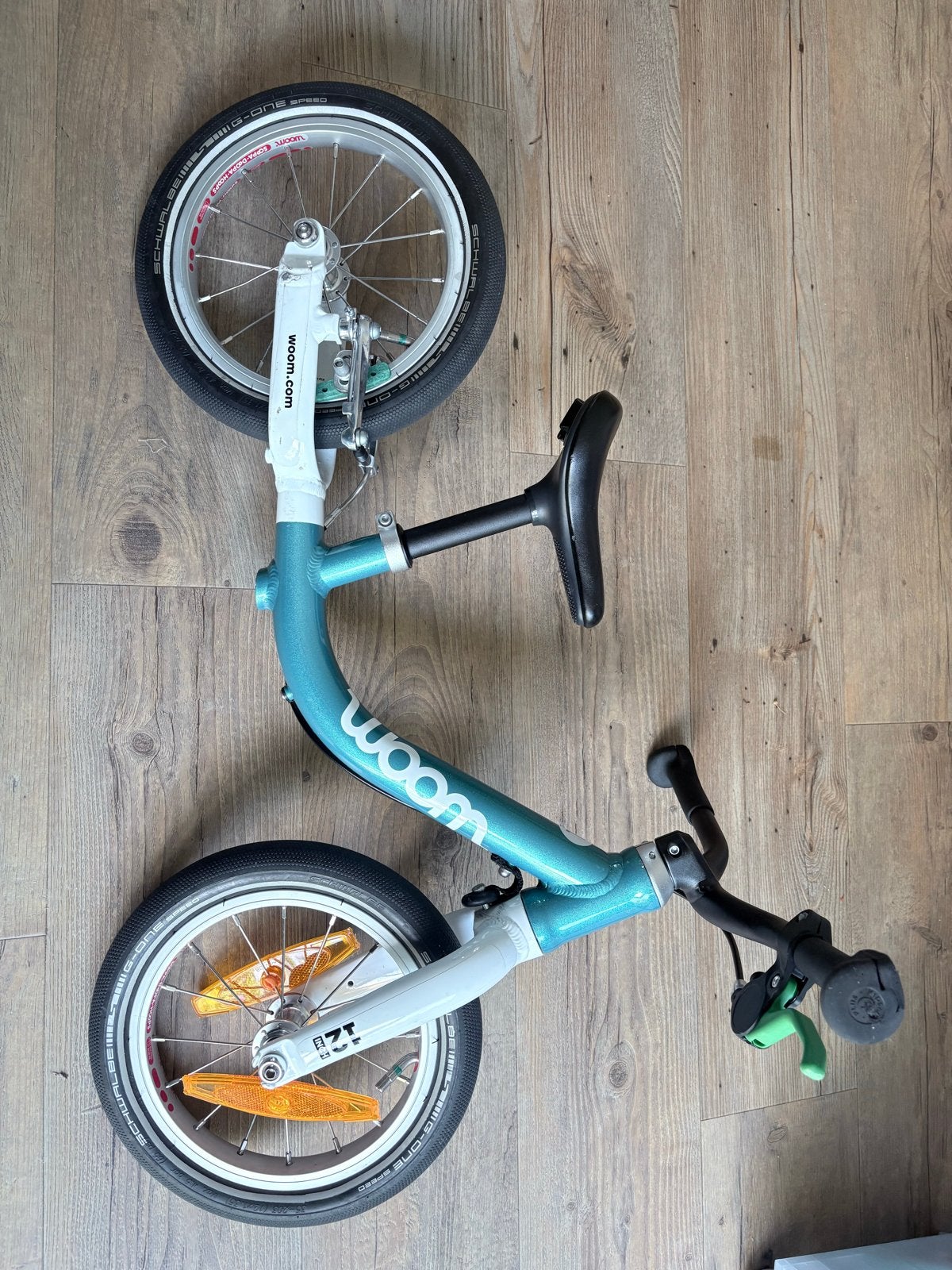 Woom 1 loopfiets / balance bike - Zo goed als nieuw, Ophalen of Verzenden, Zo goed als nieuw, Velgrem, Minder dan 16 inch