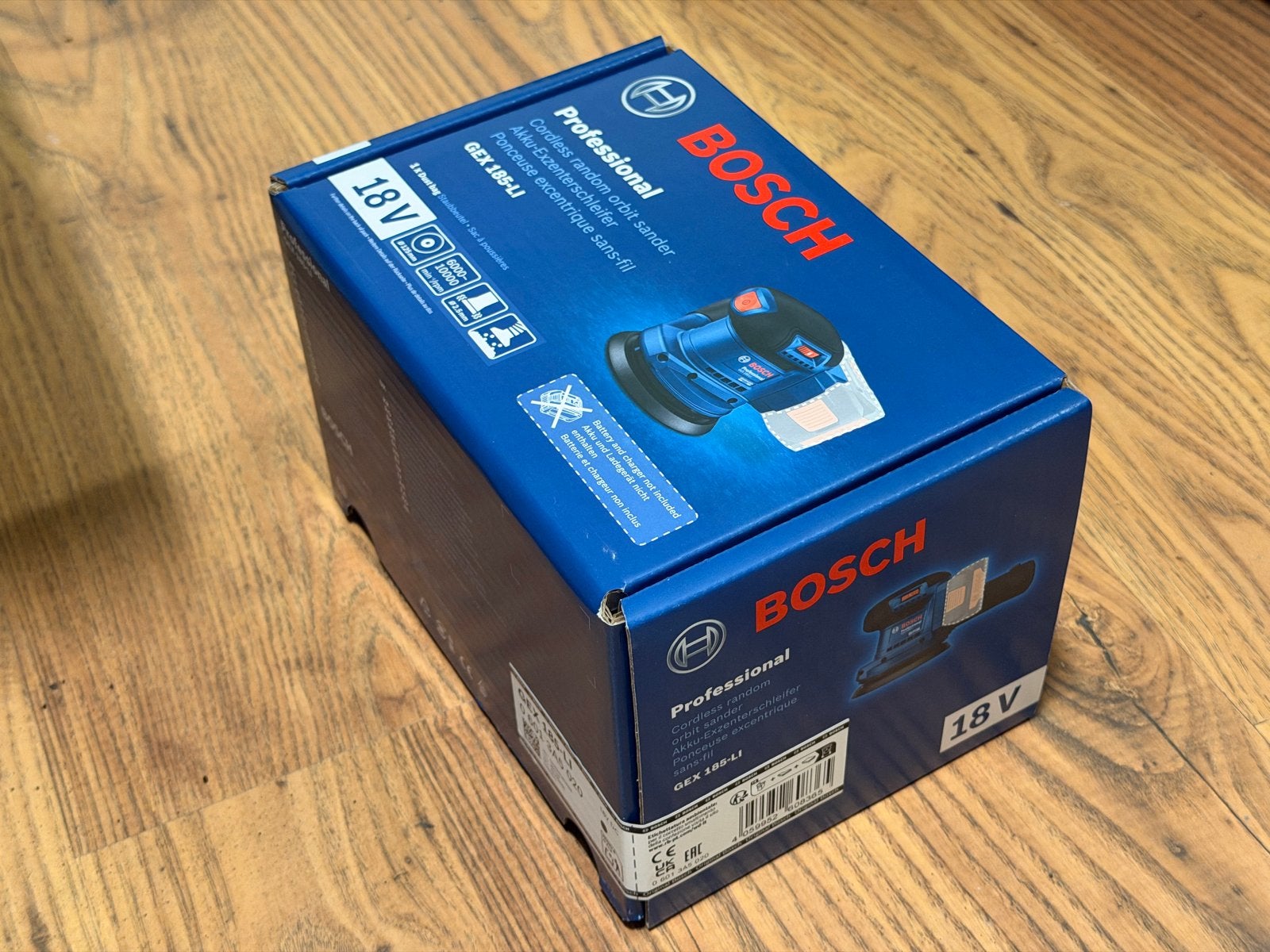 NIEUW: Bosch Professional GEX 185-LI Exc. Schuurmachine, Ophalen of Verzenden, Nieuw, Minder dan 600 watt, Excentrische schuurmachine