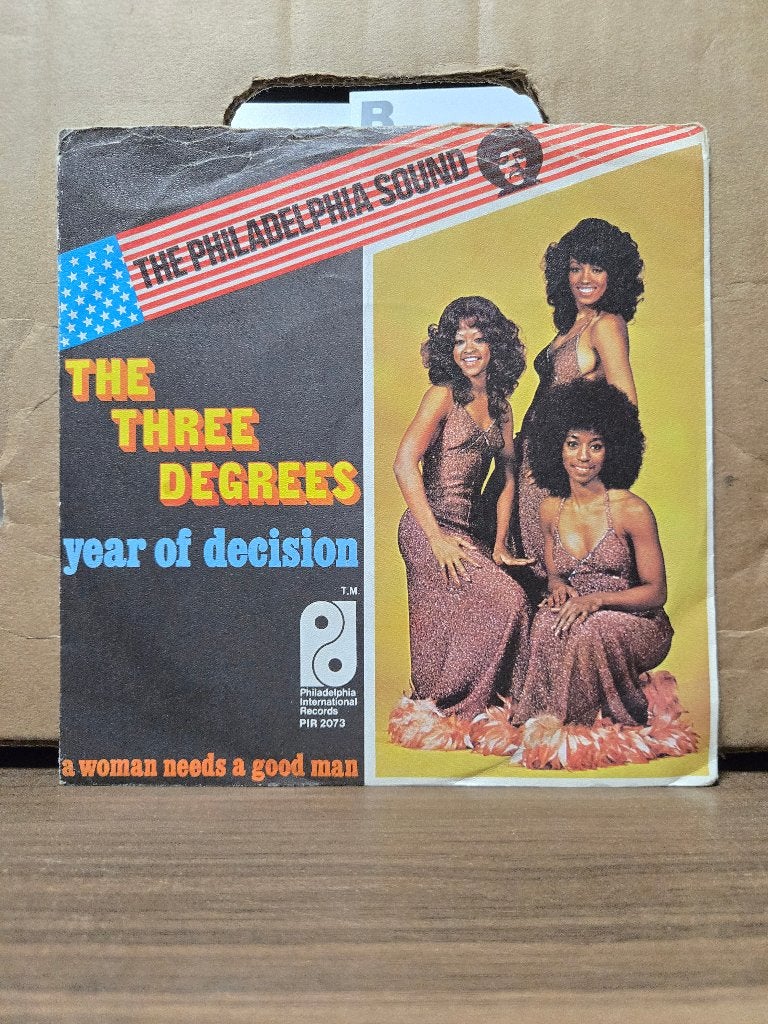 Three degrees - Year of decision, Cd's en Dvd's, Vinyl Singles, Zo goed als nieuw, R&B en Soul, Beschermende buitenhoes, Fotohoes