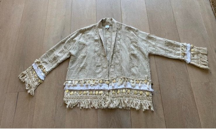 Jasje katoen one size nieuwstaat, Maat 38/40 (M), Beige, Ophalen of Verzenden, Zo goed als nieuw