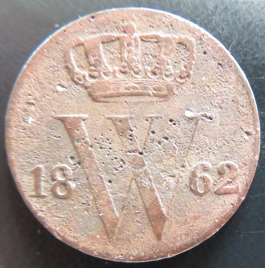 Halve Cent 1862, Verzenden, Koning Willem III, Overige waardes, Losse munt