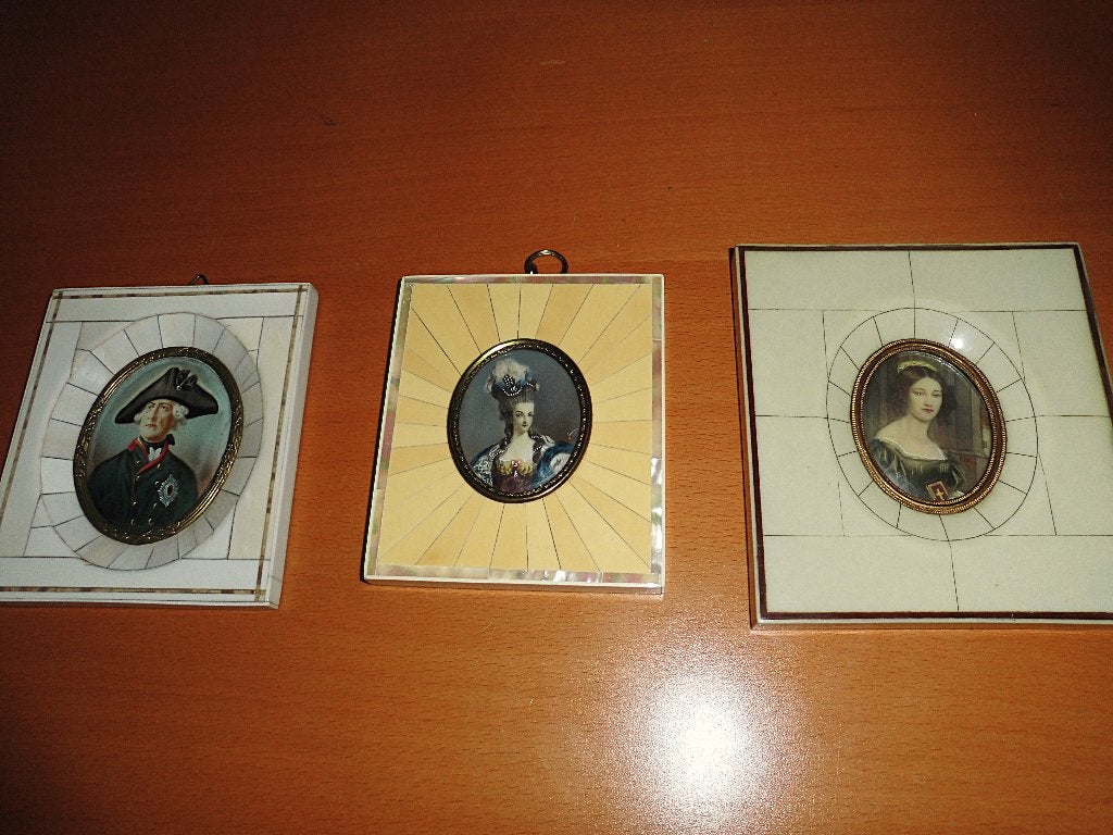 3 ZEER Mooie Gave Miniatuur Portretjes, Antiek en Kunst, Ophalen of Verzenden