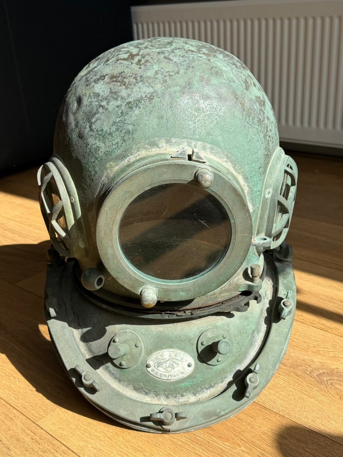 Antieke koperen TOA Duikhelm Duikershelm, Antiek en Kunst, Ophalen