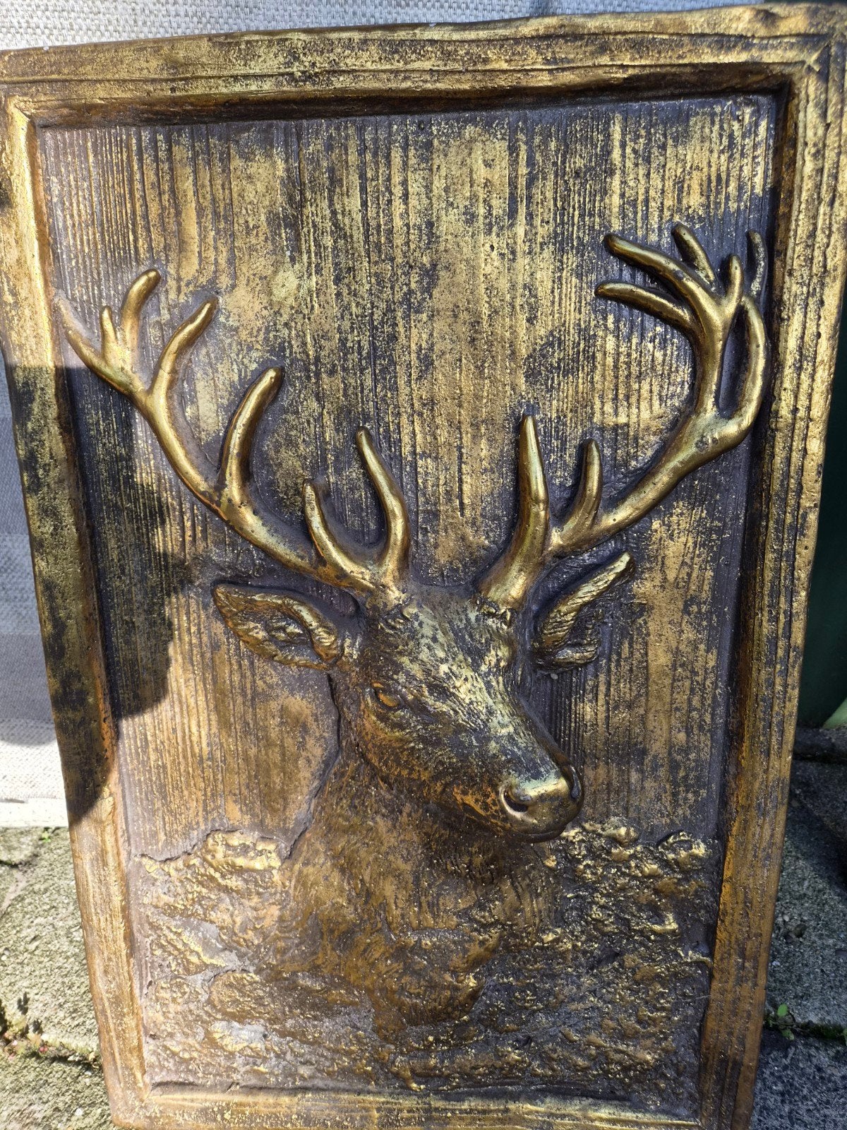 Gouden Hertenkop Wanddecoratie - 72x45 cm, Ophalen of Verzenden