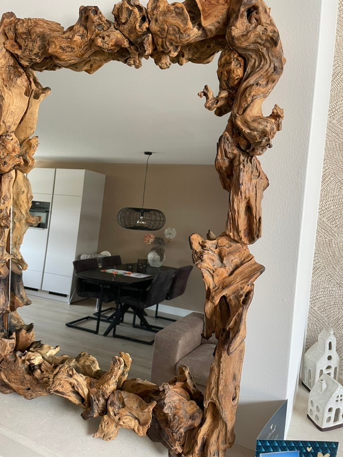 Spiegel, Huis en Inrichting, Ophalen, 100 tot 150 cm, Zo goed als nieuw, 75 tot 100 cm