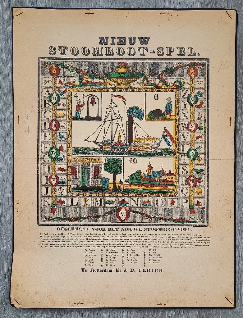 Antiek Boordspel Nieuw Stoomboot-spel - Zeldzaam, Ophalen of Verzenden