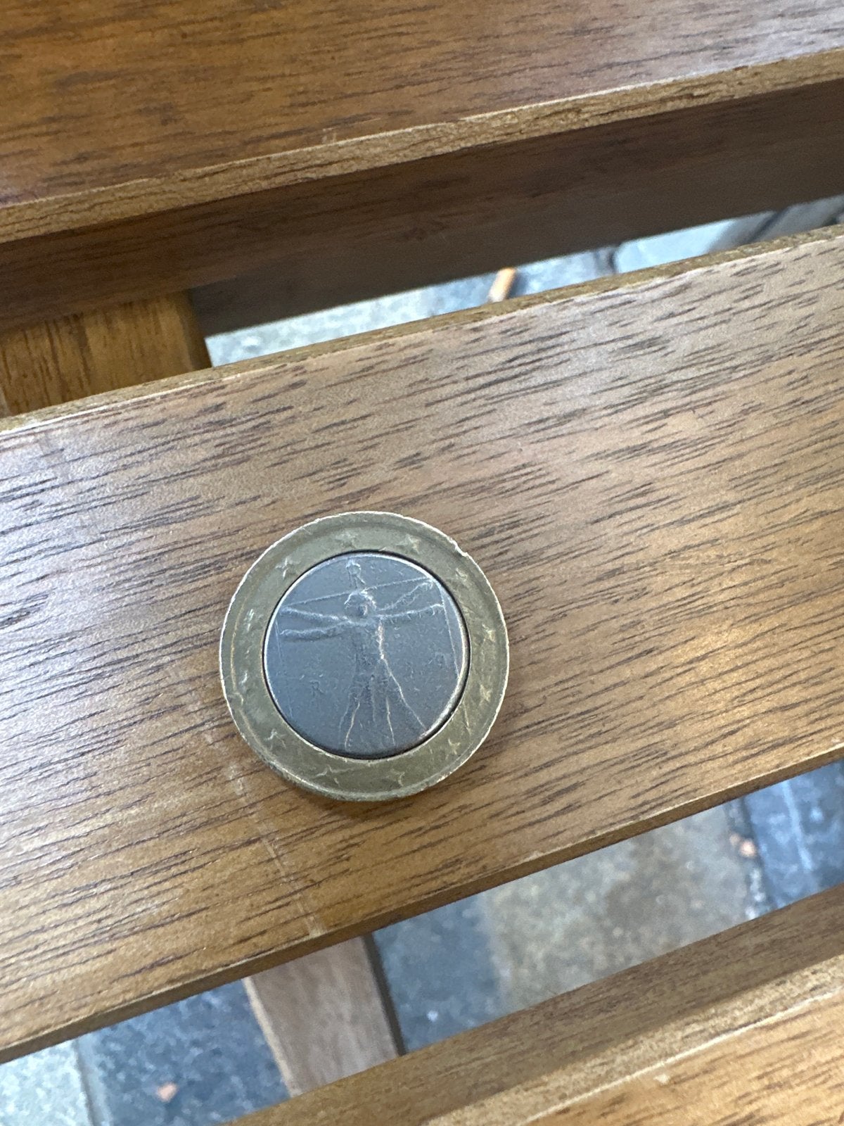 Zeldzame 1 euro munt Italië - Vitruviusman, Ophalen of Verzenden, Italië, 1 euro, Losse munt