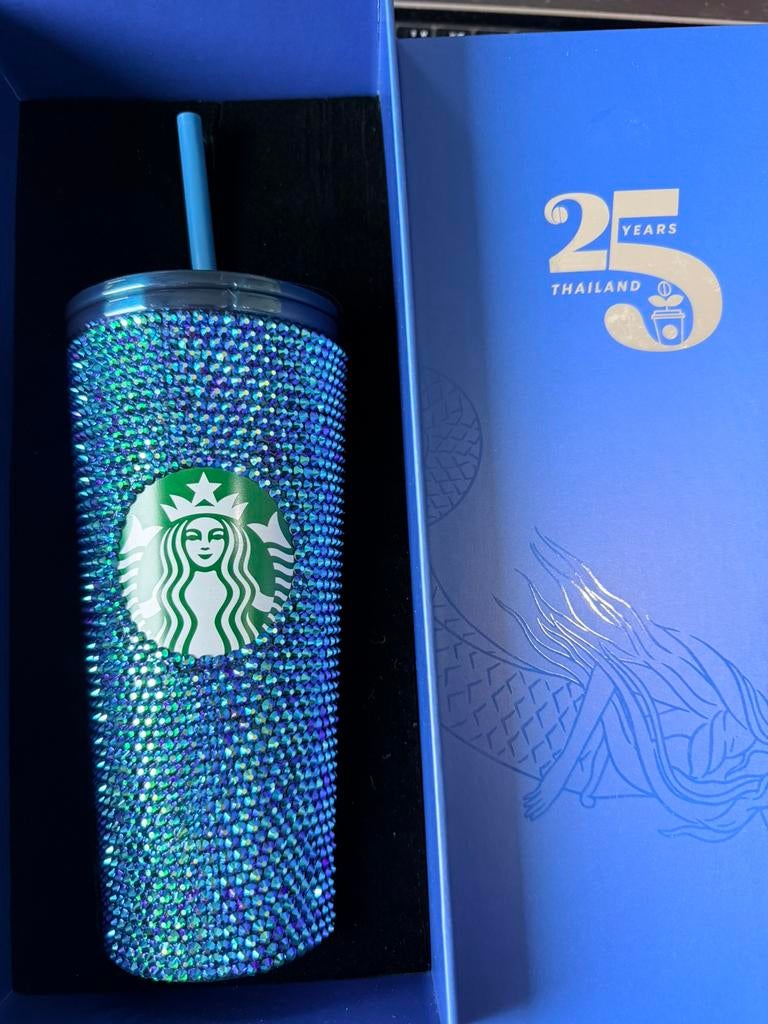 Starbucks stainless steel blue sapphire tumbler, Ophalen of Verzenden, Zo goed als nieuw