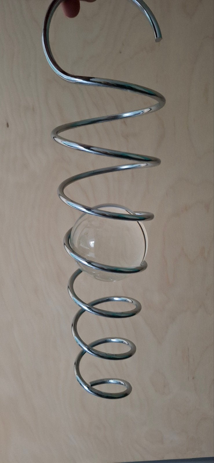 2 Stuks Revolving Crystal Ball - Decoratieve Spiraal met Kri, Nieuw, Ophalen of Verzenden, Zilver, Metaal