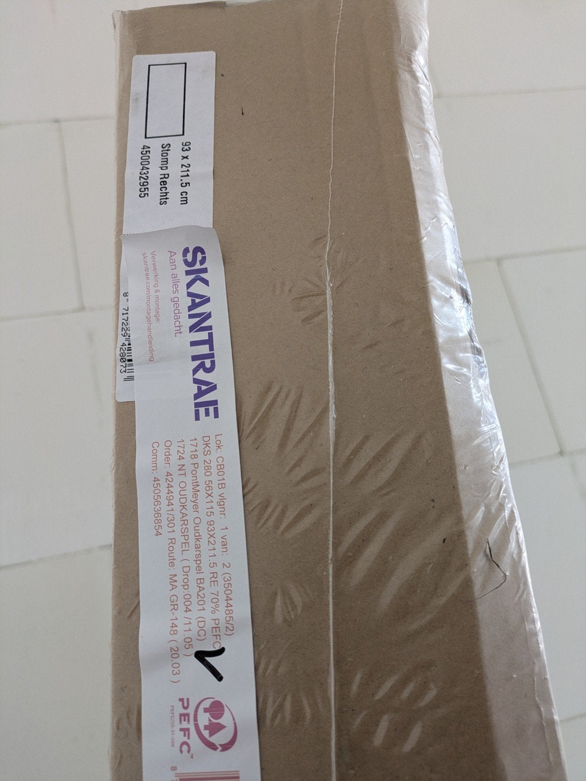 Nieuwe Skantrae binnendeuren 1x 93R en 1 x 83 L, Doe-het-zelf en Verbouw, Ophalen, 80 tot 100 cm, Binnendeur, Nieuw