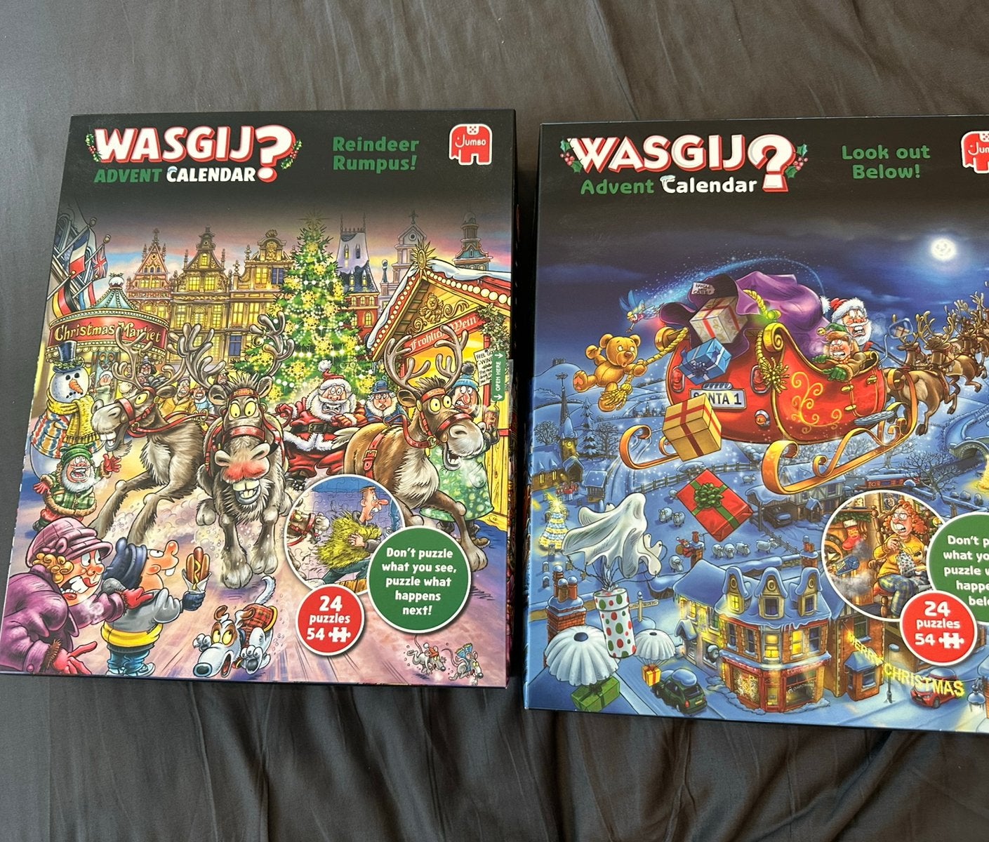 Wasgij adventkalenders 2024/2025, Ophalen, 500 t/m 1500 stukjes, Zo goed als nieuw