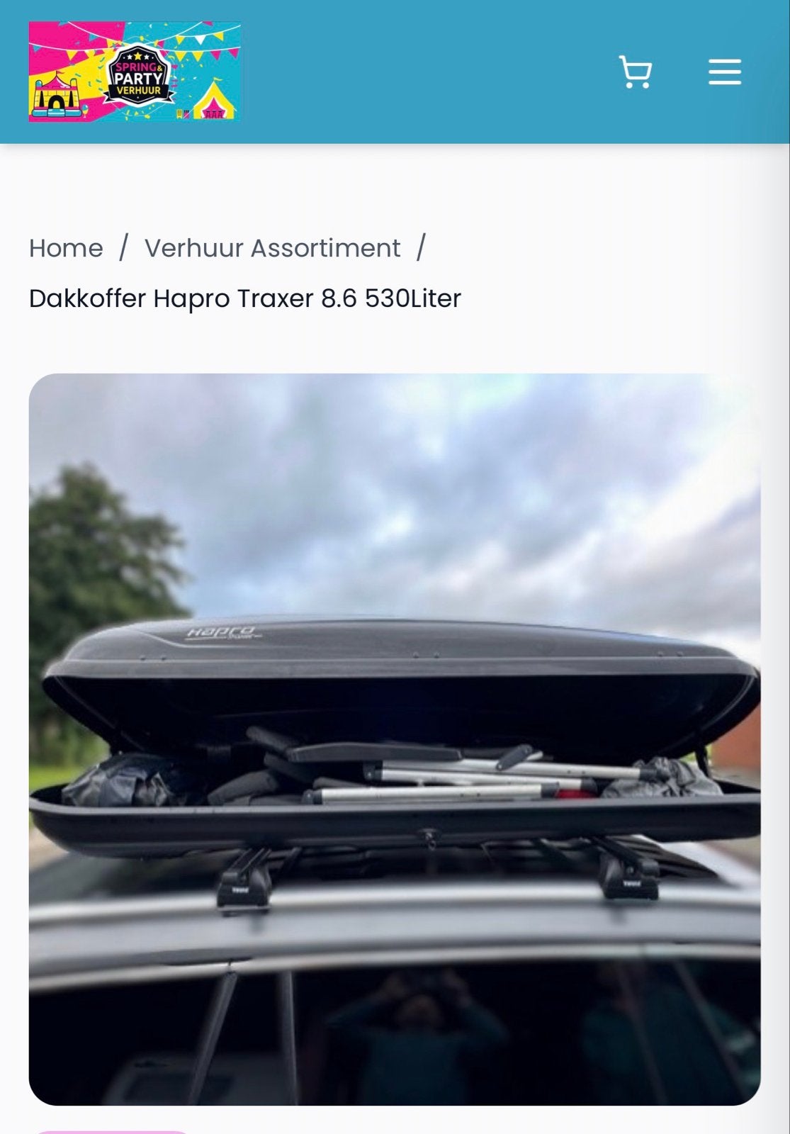 Hapro Traxer 8.6 dakkoffer te huur - Hoogglans Zwart, Ophalen, Gebruikt