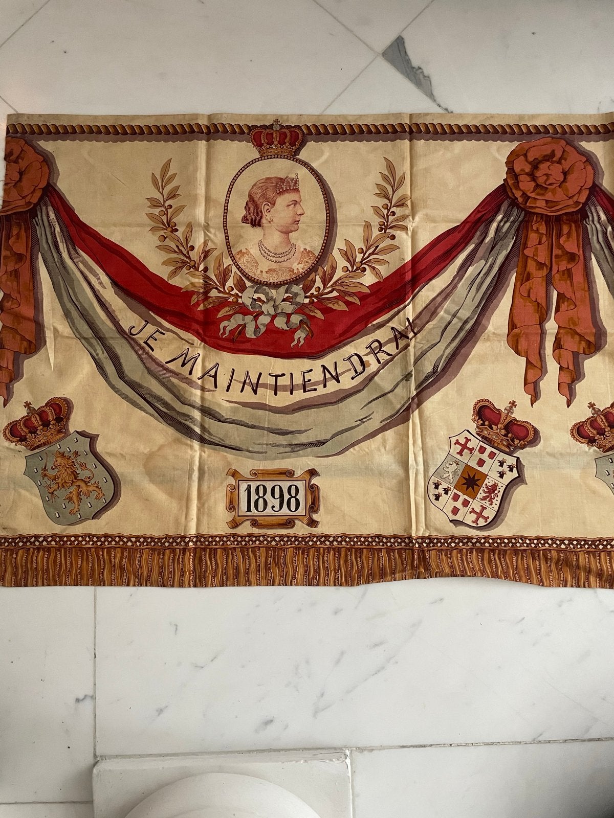 Vintage Nederlandse Koninklijke Herdenkingsstof, Verzamelen, Ophalen of Verzenden, Gebruikt