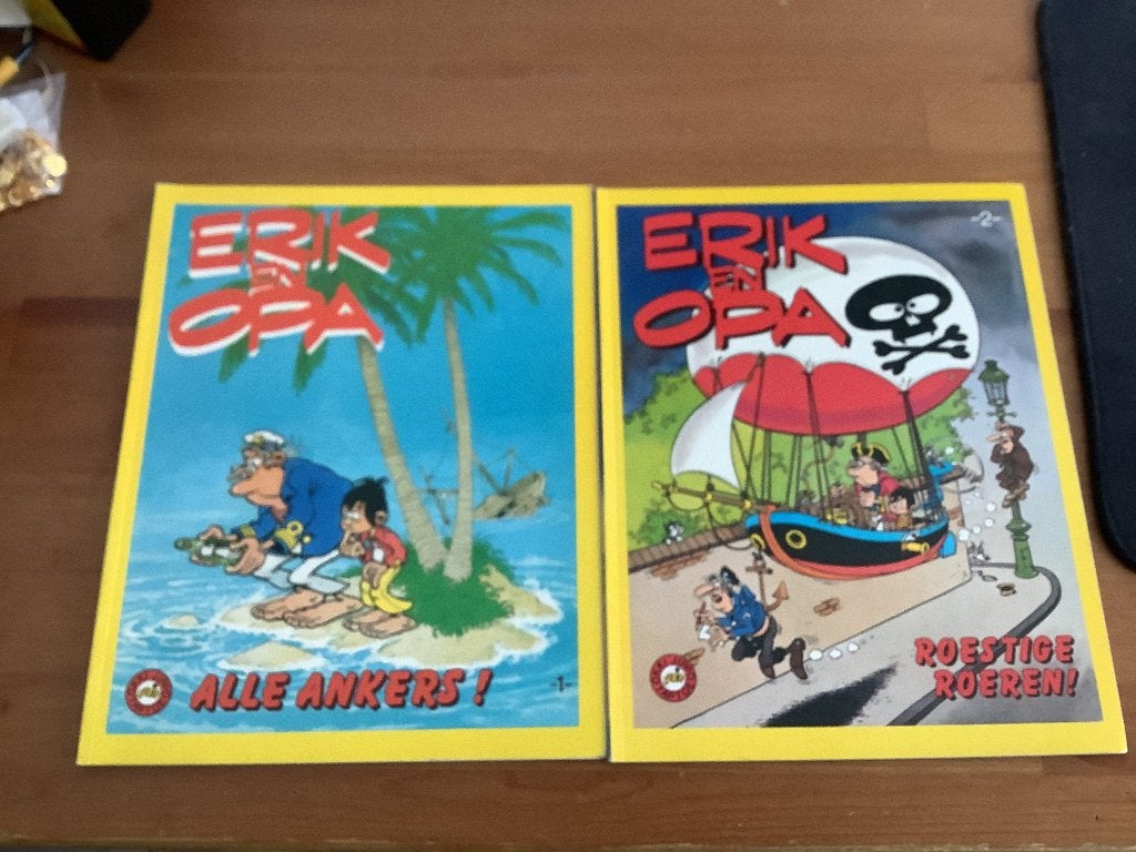 Erik en Opa deel 1 en 2 stripboeken, Jan van Haasteren, Boeken, Meerdere stripboeken, Ophalen of Verzenden, Gelezen