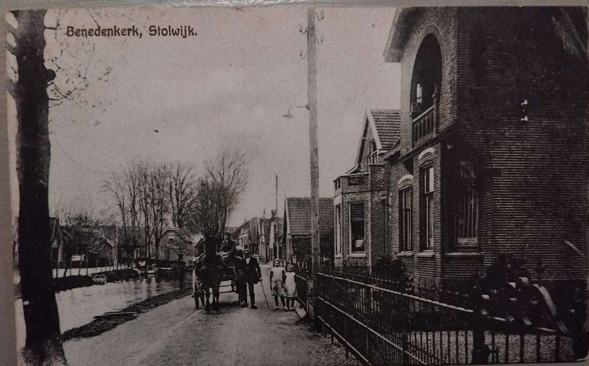 Benedenkerk Stolwijk (Zuid-Holland) – gelopen 1922, Ophalen of Verzenden, Voor 1920, Gelopen, Zuid-Holland