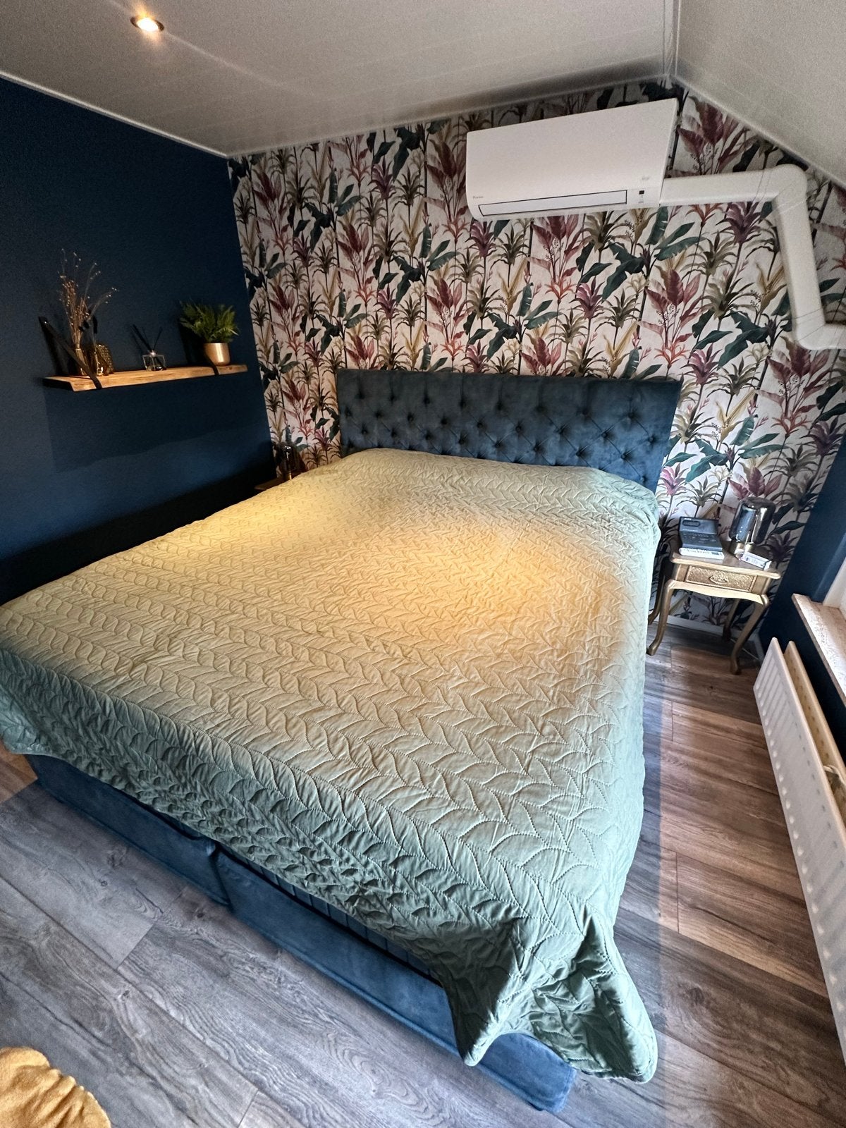 Groene sprei 240x220 cm - 100% polyester, Gebruikt, Overige merken, Groen, Sprei