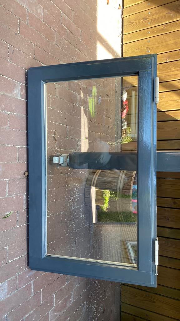 Raamkozijn incl dubbel glas, Ophalen, Raamkozijn, Zo goed als nieuw, 75 tot 150 cm