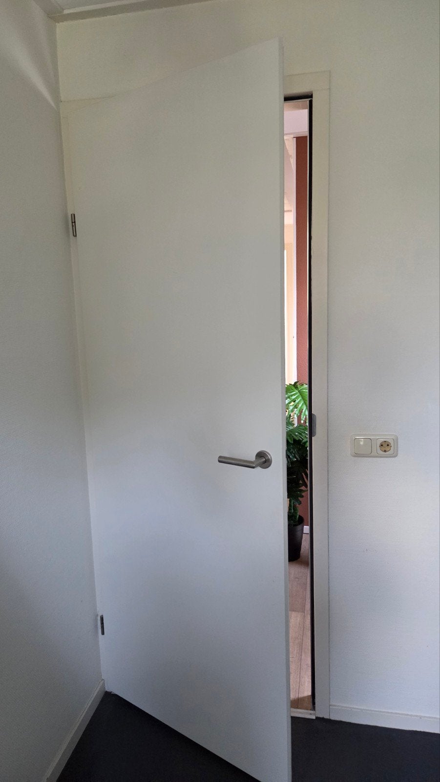 Witte binnendeur 210x90 met beslag, Ophalen, 80 tot 100 cm, Binnendeur, Zo goed als nieuw