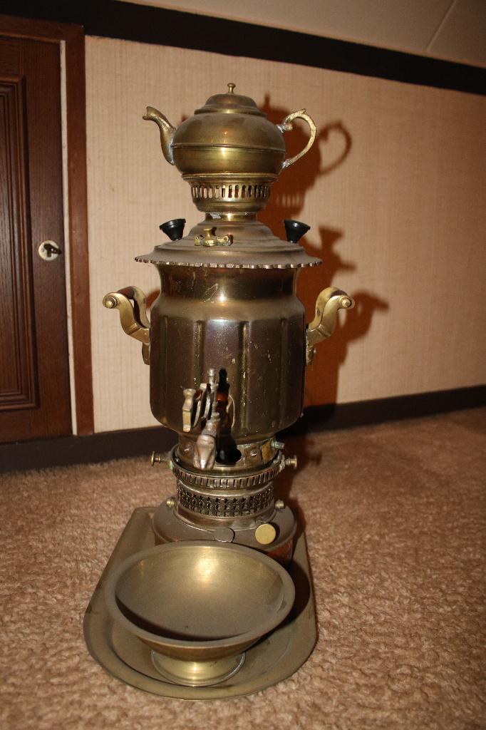 Koperen Samovar, complete set, Ophalen of Verzenden, Koper