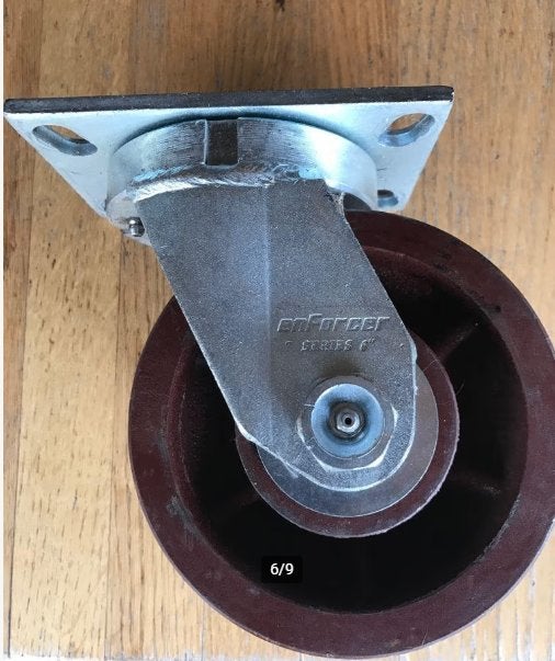 zwaarlast container zwenkwiel met topplaat - 150mm - 2000kg, Ophalen, Zo goed als nieuw