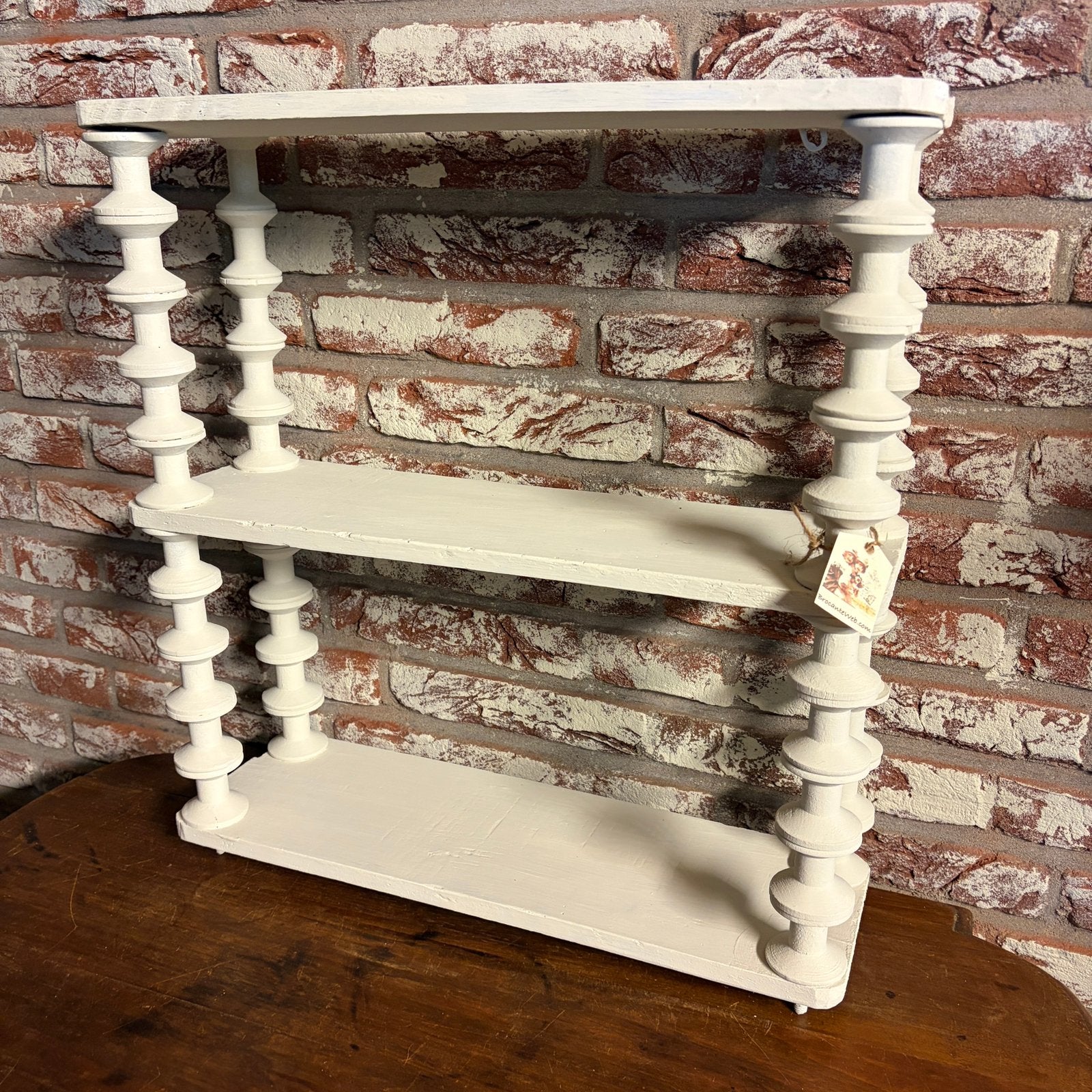 Brocante etagère met klosjes / oud rek, Antiek en Kunst, Curiosa en Brocante, Ophalen of Verzenden