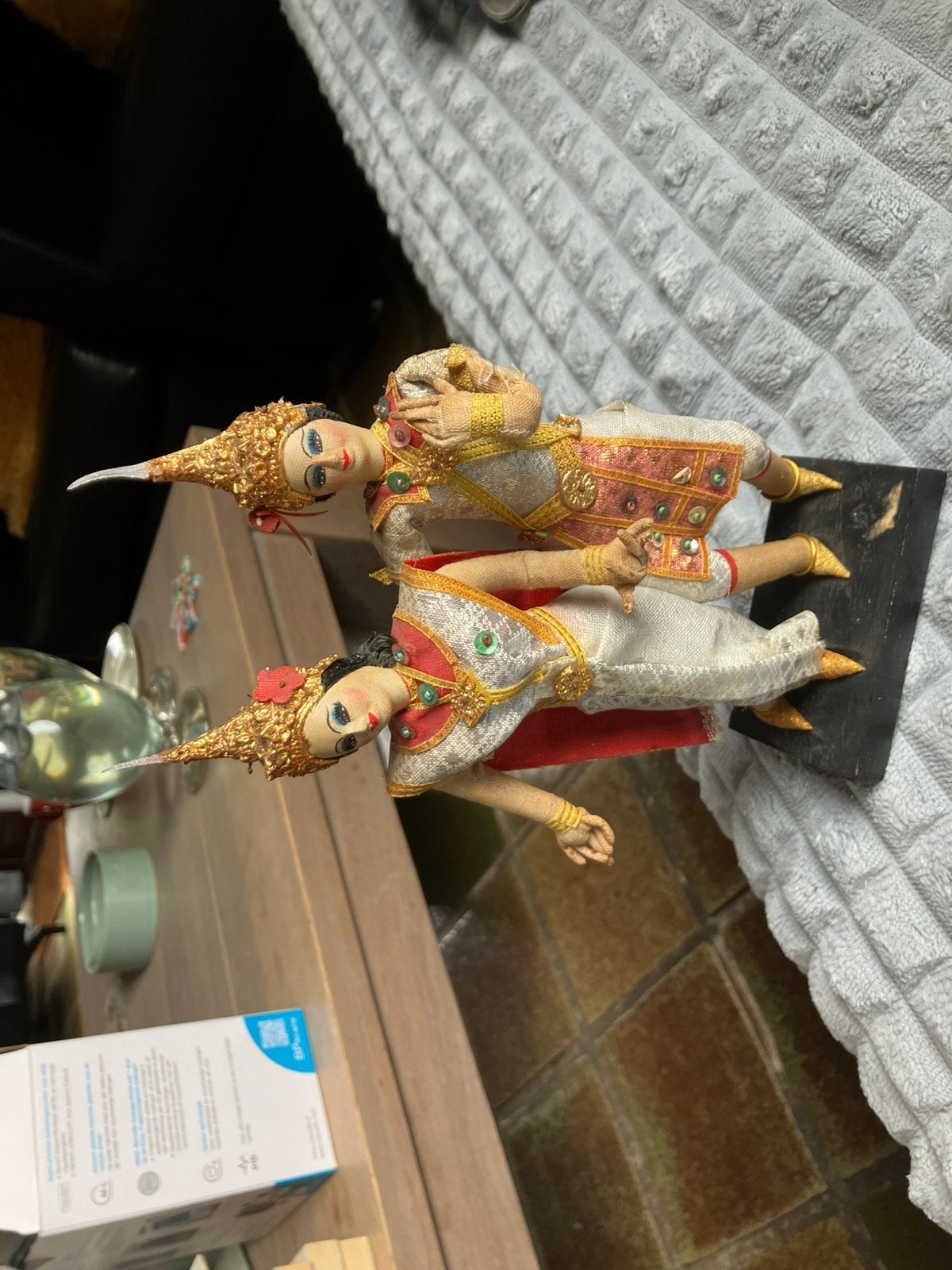 Twee Japanse popjes uit erfenis., Antiek en Kunst, Ophalen of Verzenden