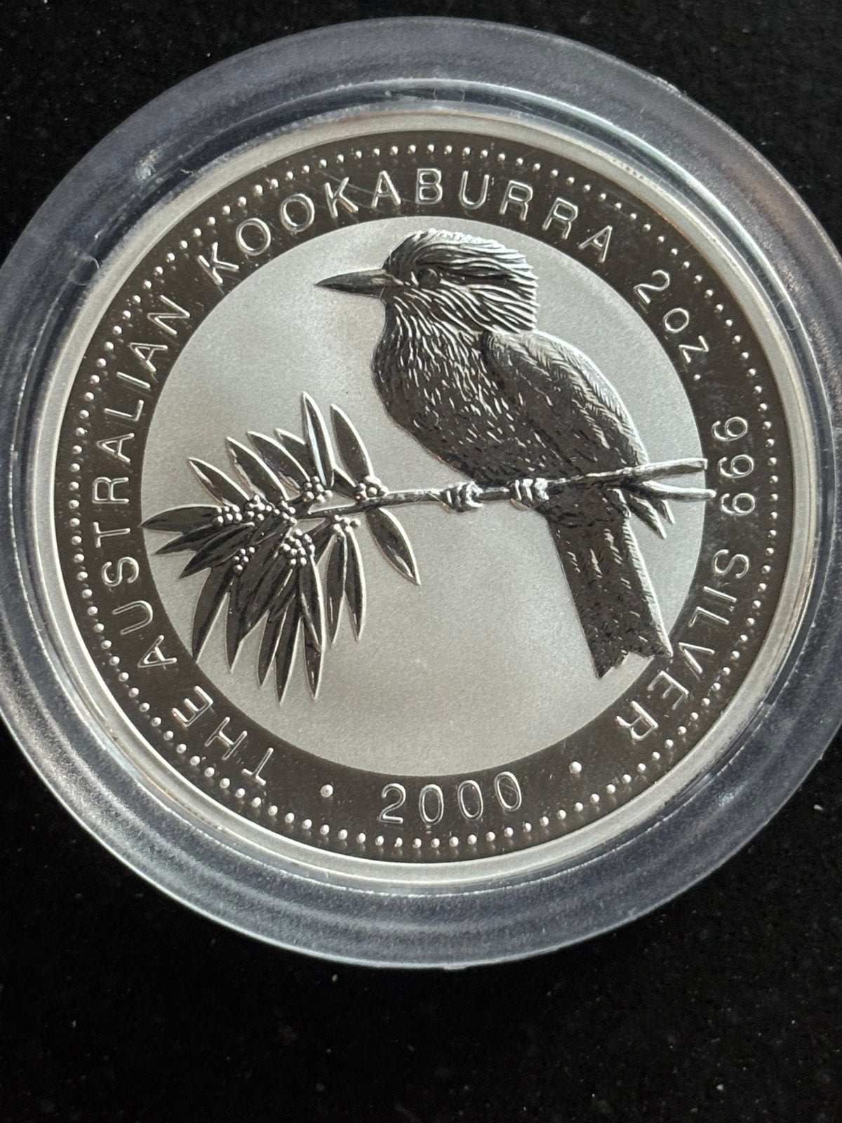 2oz Kookaburra 2000 zilver zeldzaam in originele capsule, Verzenden, Zilver