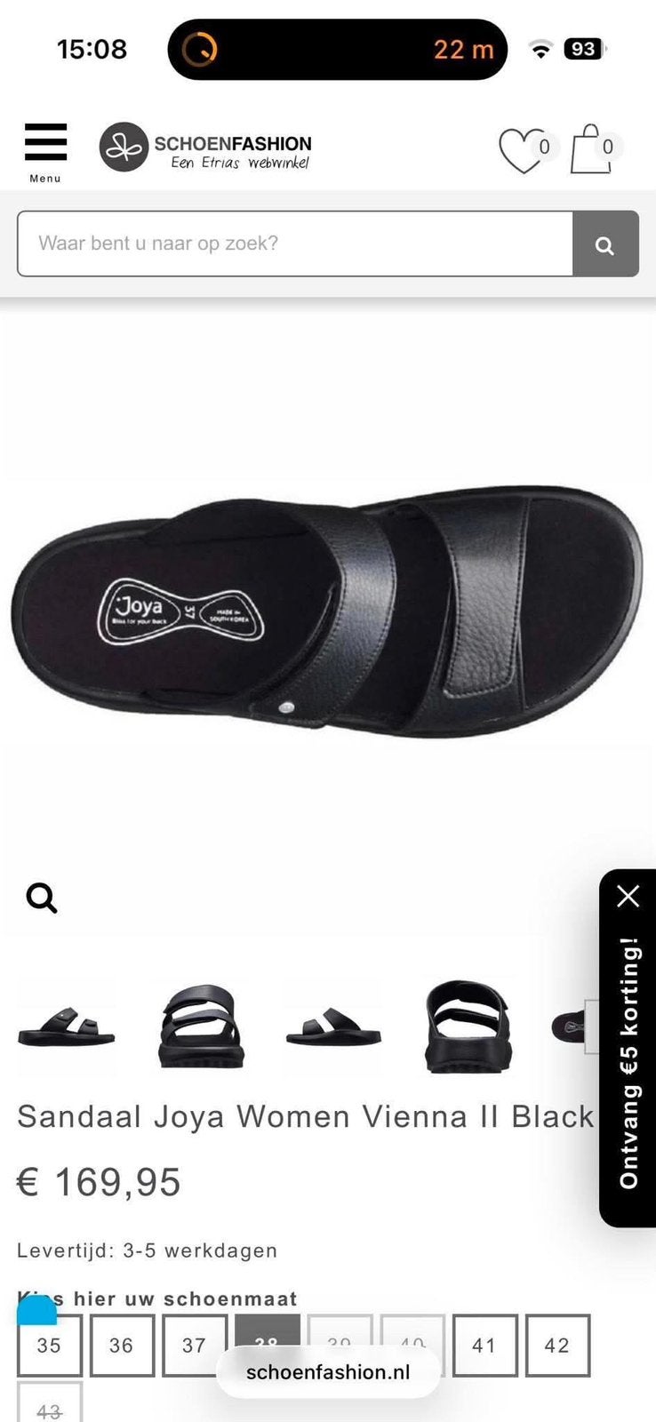 Te koop nieuwe joya vienna zwart slipper dames maat 39., Kleding | Dames, Slippers, Zwart, Nieuw, Ophalen of Verzenden