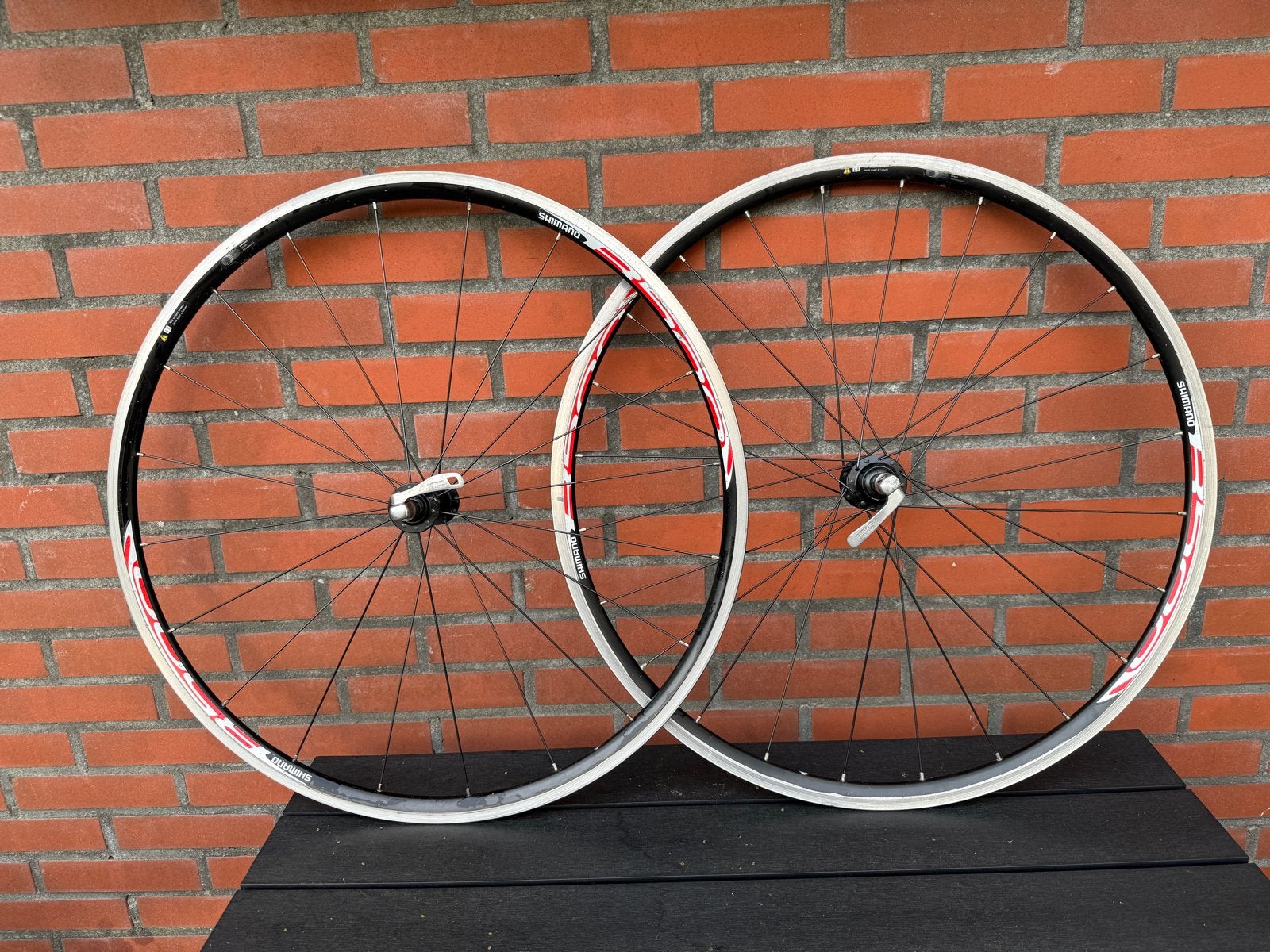 Shimano WH-R500 / R501 wielset – zwart – lees advertentie, Fietsen en Brommers, Fietsonderdelen, Gebruikt, Aluminium, Racefiets