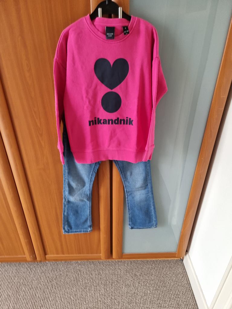 setje kleding van tommy hilfiger en nik nik 140, Meisje, Zo goed als nieuw, Setje, Tommy en nik nik