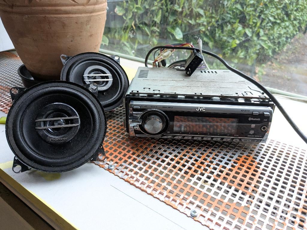 JVC autoradio inclusief speakers, Auto diversen, Autoradio's, Gebruikt, Ophalen