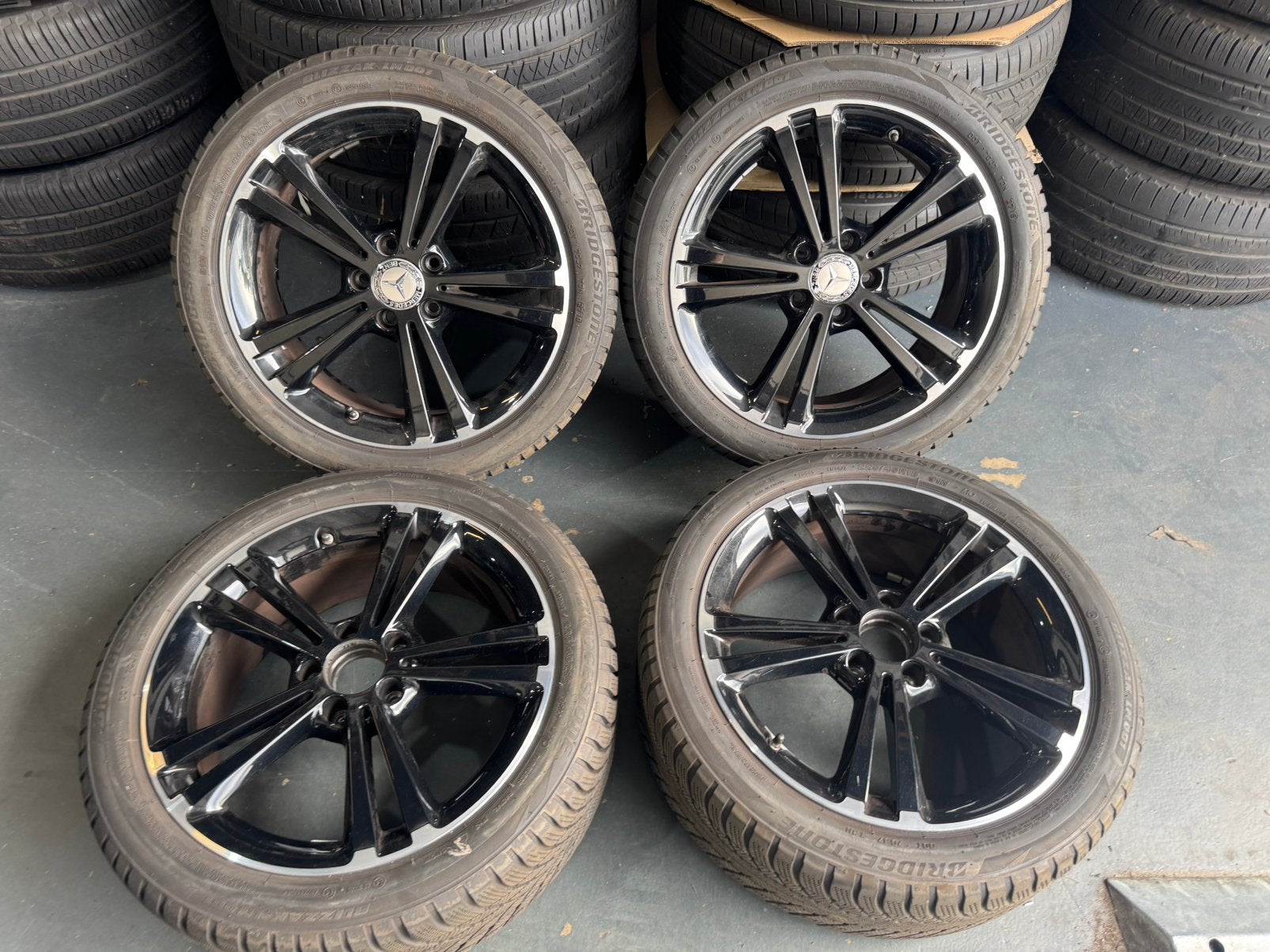 18” 5x112 Mercedes C Klasse W205 Velgen TPMS 225/45/18 Winte, 18 inch, Banden en Velgen, Nieuw, 225 mm