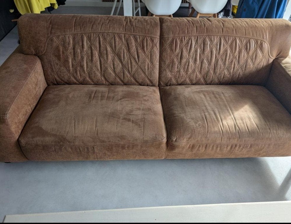 Bank in goede staat - gratis af te halen voor 18 sept, Overige materialen, 250 tot 300 cm, Gebruikt, 100 tot 125 cm