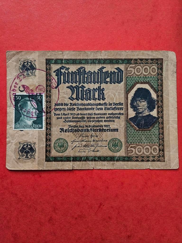 Bankbiljet Duitsland WWII, Ophalen of Verzenden, Duitsland, Los biljet