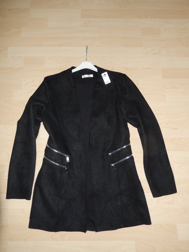 Nieuw zwarte suede blazer maat M, Maat 38/40 (M), Zwart, Nieuw, Ophalen of Verzenden