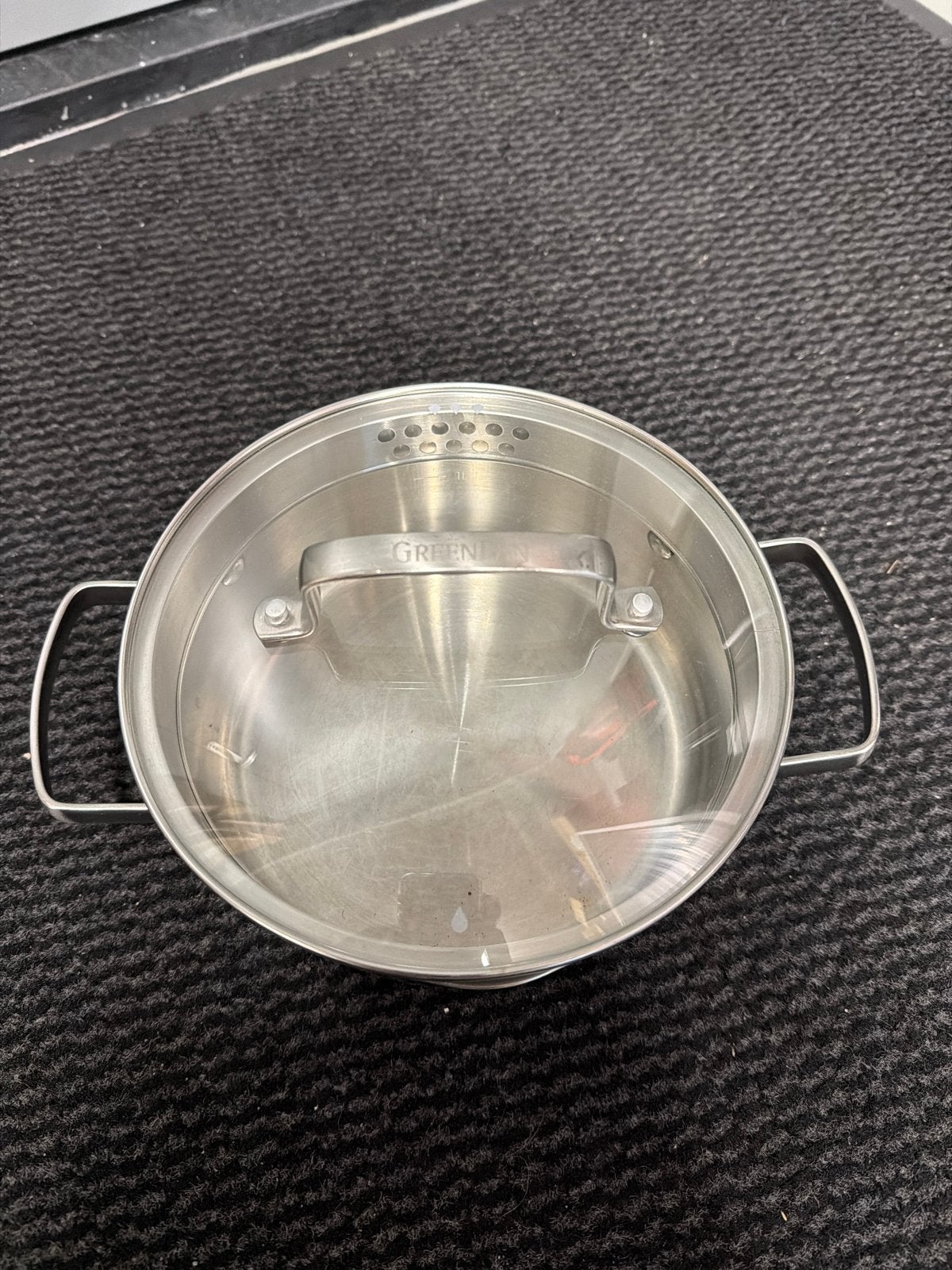 Greenpan kookpan met afgietsysteem en deksel, Huis en Inrichting, Ophalen, Afgietsysteem, Gebruikt, GreenPan