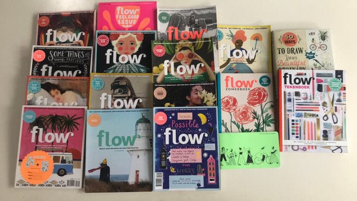 Flow magazine 14 x tekenen zomerboek, Ophalen of Verzenden, Zo goed als nieuw, Meditatie of Yoga, Overige typen