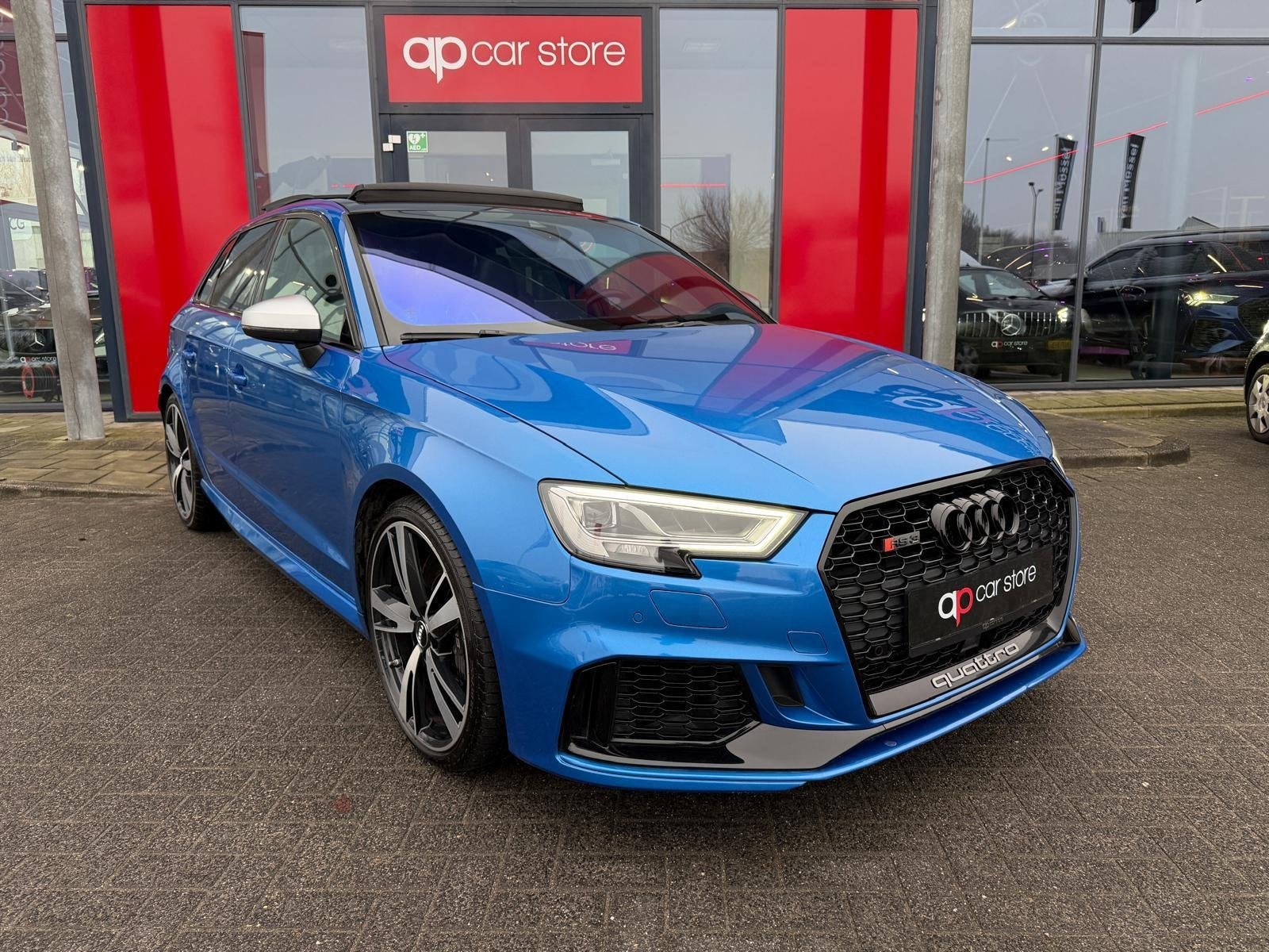 Audi A3 Sportback 2.5 TFSI RS3 quattro Full Panorama B&O RS, Automaat, Gebruikt, Blauw, Adaptive Cruise Control