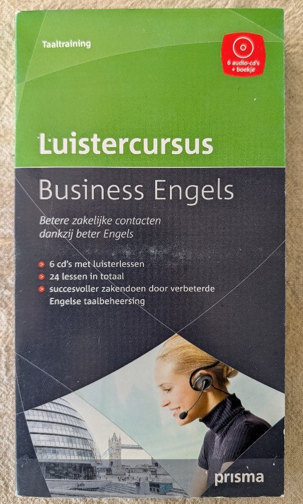 Luistercursus Business Engels, 6 CD's met 24 lessen (Prisma), Prisma, Ophalen of Verzenden, Zo goed als nieuw, Alpha