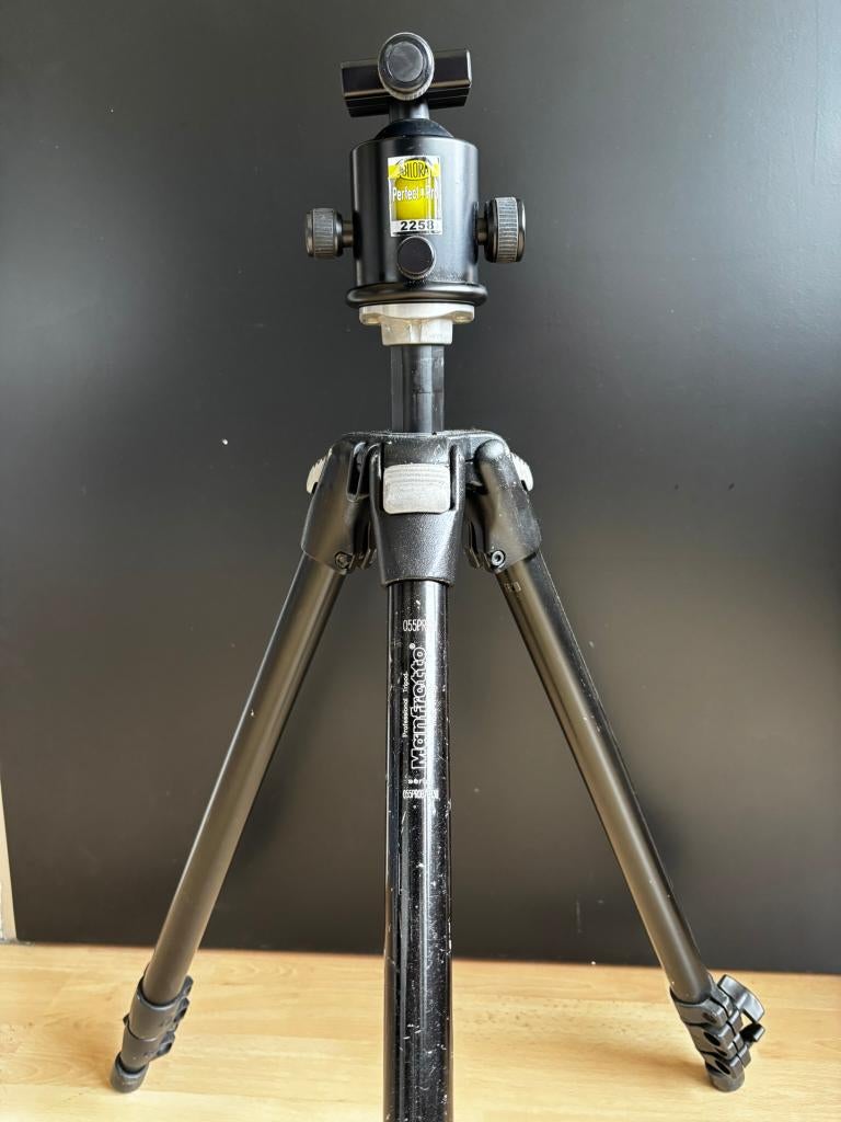 Zwaar Manfrotto staief + Bilora Perfect Pro 2258 Balhoofd, Ophalen of Verzenden, Gebruikt