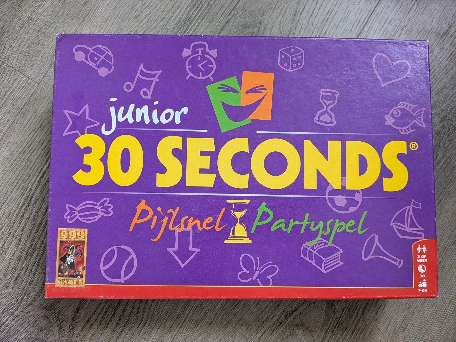 30 Seconds Junior Pijlsnel Partyspel - compleet, Vijf spelers of meer, Ophalen of Verzenden, Zo goed als nieuw, 999 Games