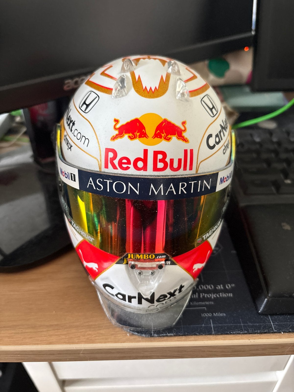 Max Verstappen Red Bull Racing F1 Helm Miniatuur, Verzamelen, Ophalen of Verzenden, Zo goed als nieuw, Formule 1