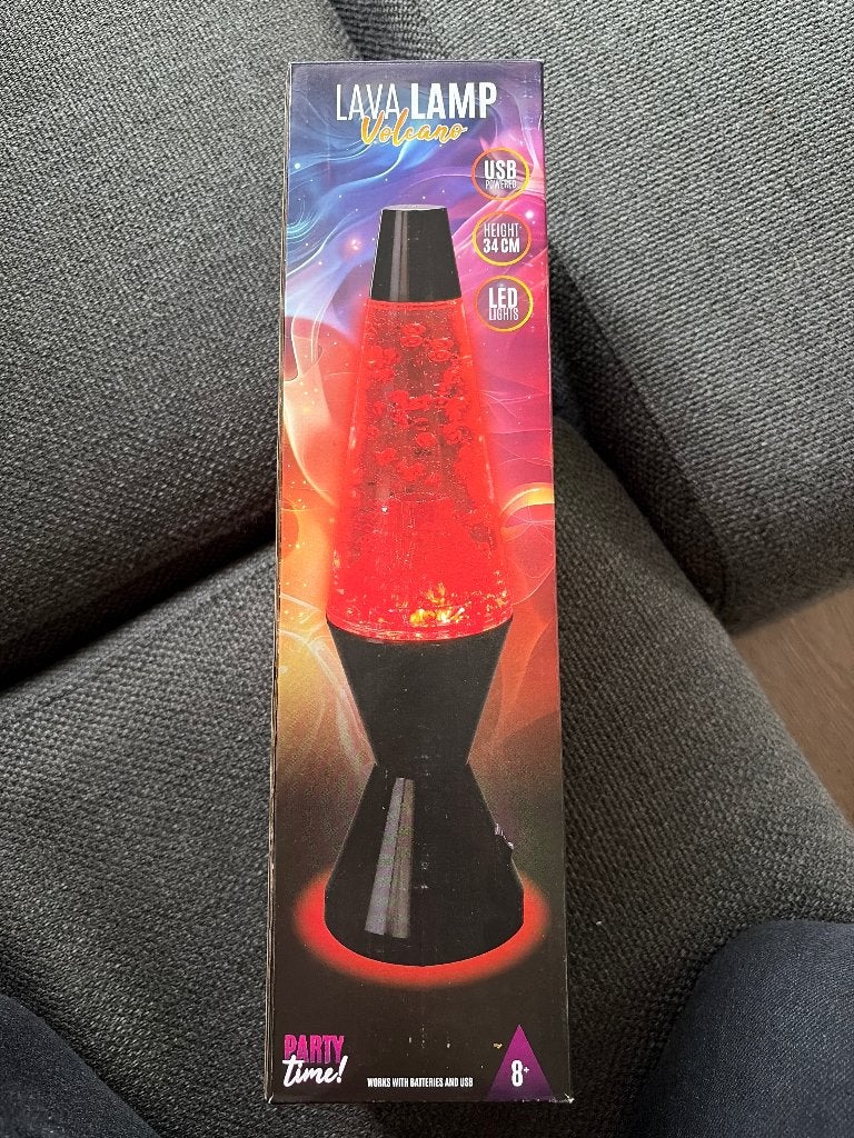 Lavalamp volcano, Huis en Inrichting, Lampen | Tafellampen, Ophalen of Verzenden, Nieuw, Lavalamp volcano, Minder dan 50 cm