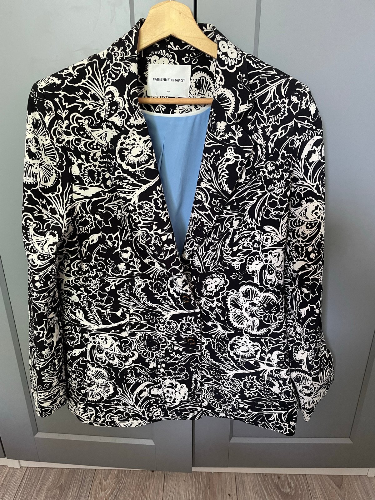 Fabienne Chapot Colbert Jasje Paul mt 40 Zwart met Bloemen, Maat 38/40 (M), Verzenden, Zwart, Zo goed als nieuw