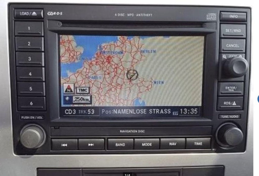 Chrysler JEEP Dodge REJ Navigatie DVD Europa 2012, RB3 navi, Verzenden, Zo goed als nieuw, Landkaarten