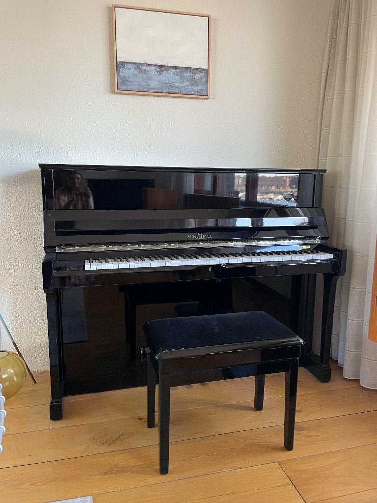 Piano, Muziek en Instrumenten, Piano's, Ophalen, Zwart, Zo goed als nieuw, Piano
