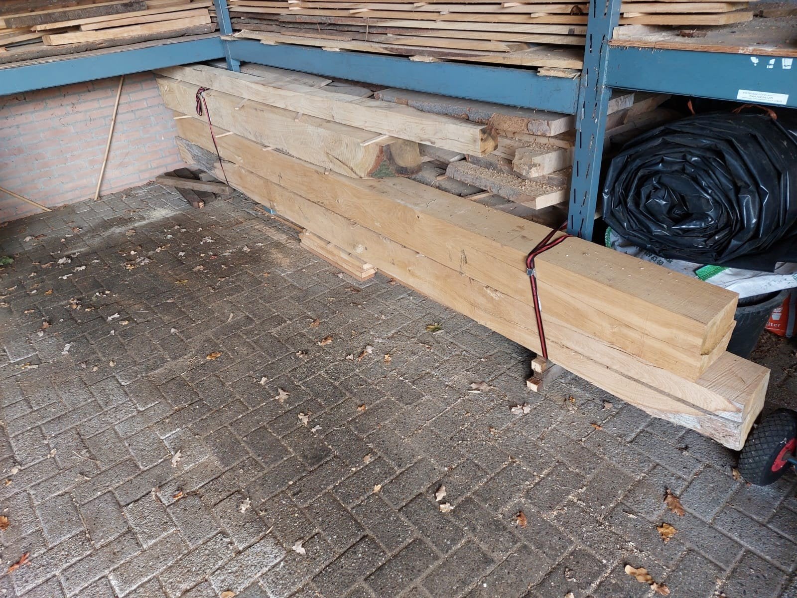 Eiken houten balken 20x20 cm, diverse lengtes, Doe-het-zelf en Verbouw, Hout en Planken, Ophalen of Verzenden