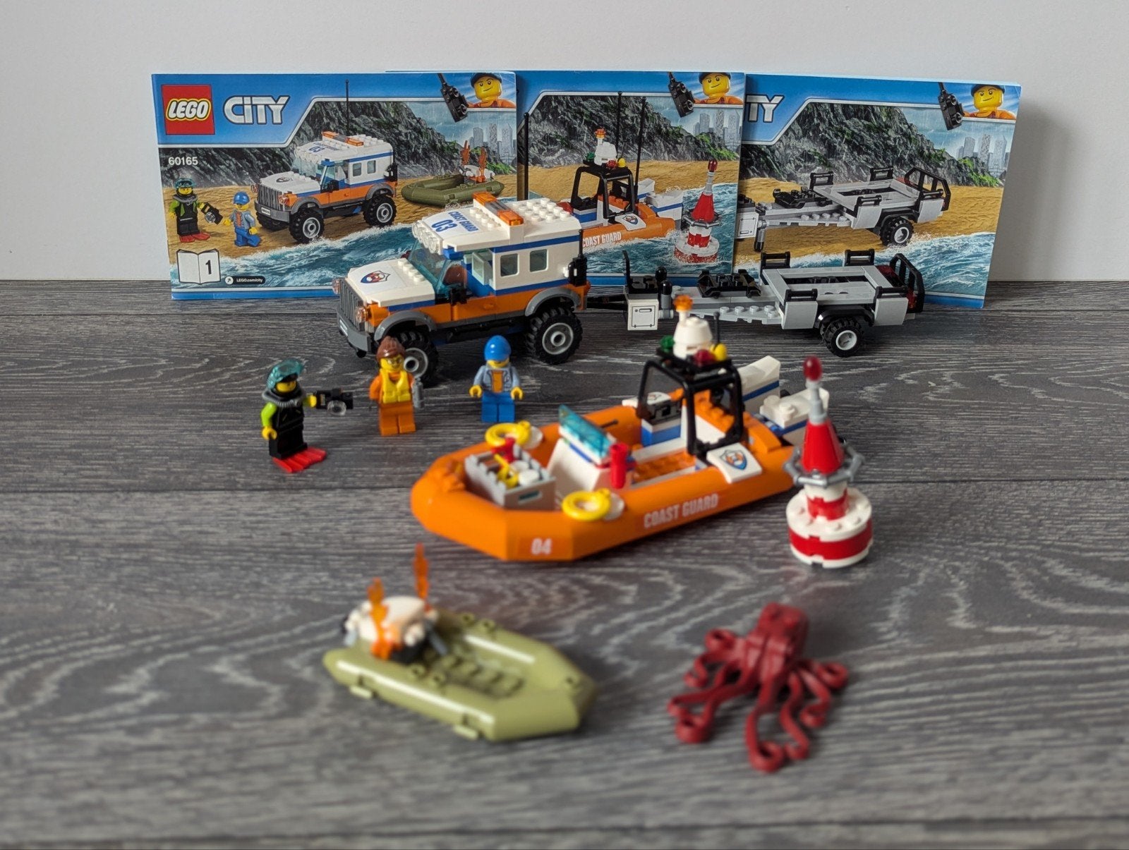 LEGO City Kustwacht Patrouille 60165 - Compleet met boekjes, City, Lego, Ophalen of Verzenden, Zo goed als nieuw