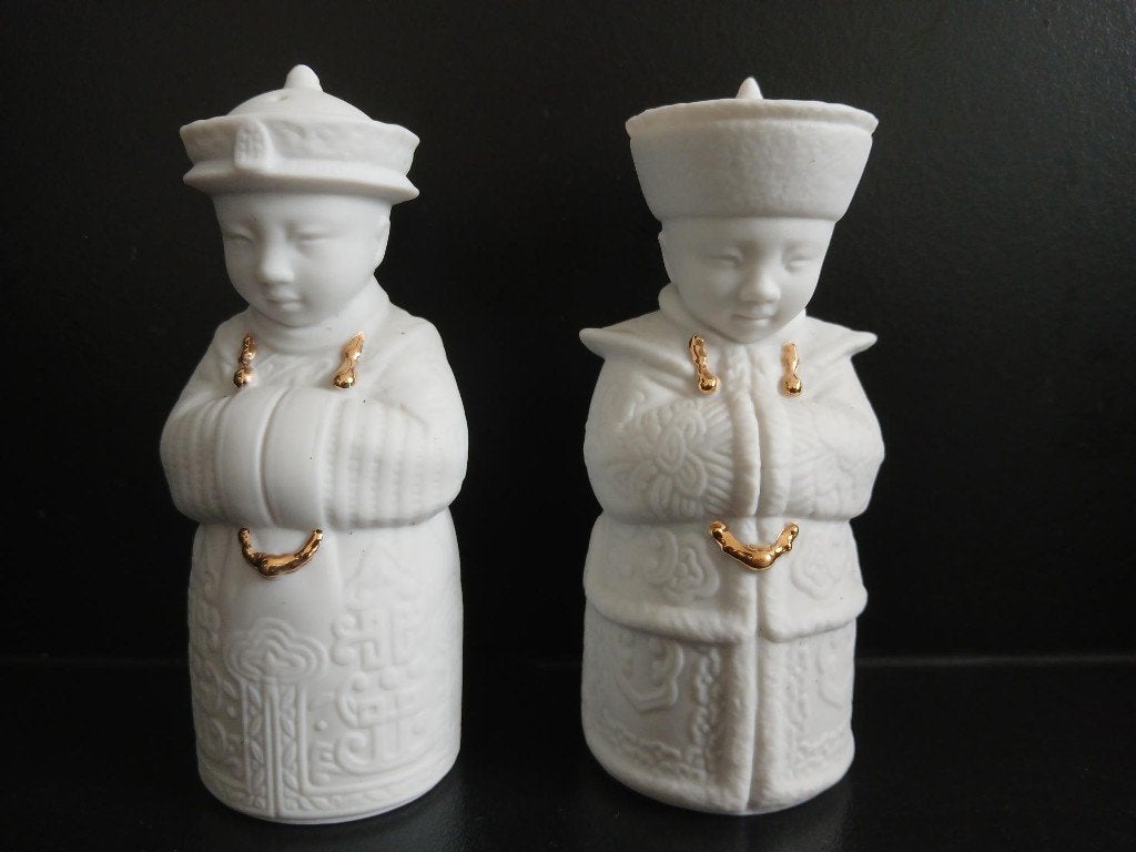 Lladro Privilege Gold Peper en Zout stel, Ophalen of Verzenden, Zo goed als nieuw, Mens